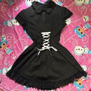 Vintage Lip Service Collared Mini Dress